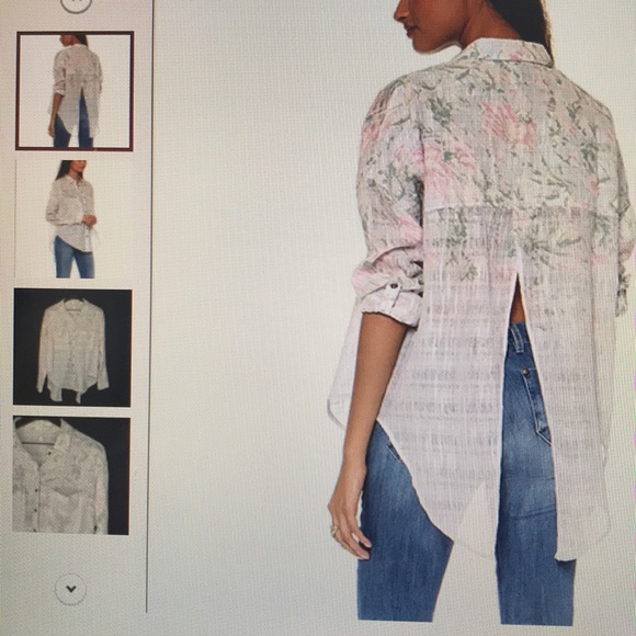 Free People Tops - Free People Split Floral